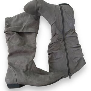 Lower Eastside slouchy gray boots